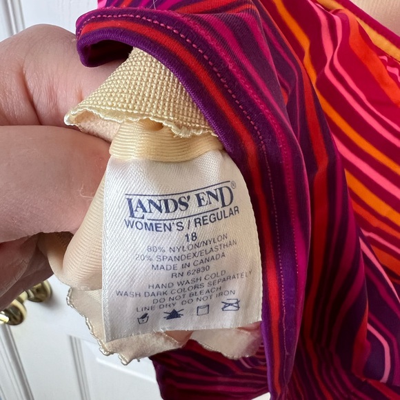 Lands End Size 18 Swim Tank w/ Shelf Bra - Picture 4 of 4